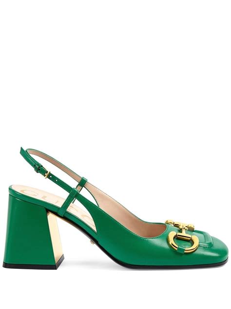 green gucci slingback|gucci slingback heel pump.